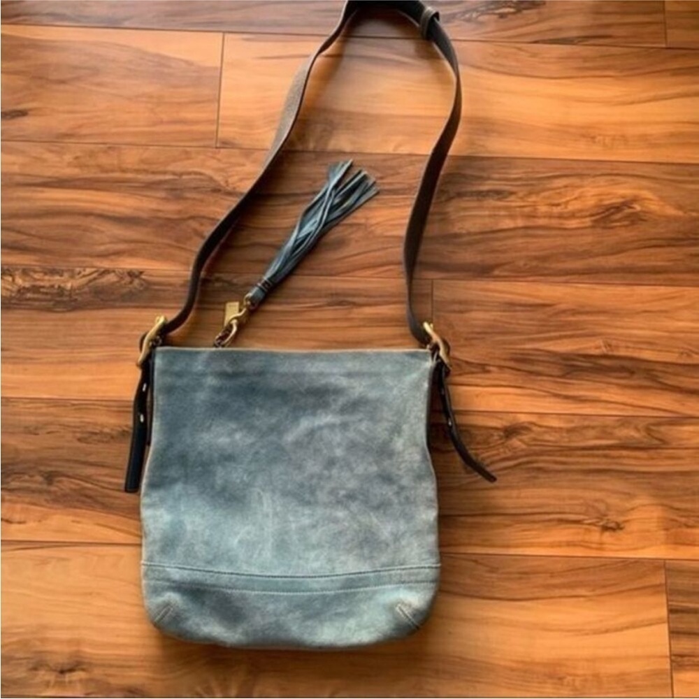 Coach retro cross body Stylish Blue Leather Shoulder Bag
